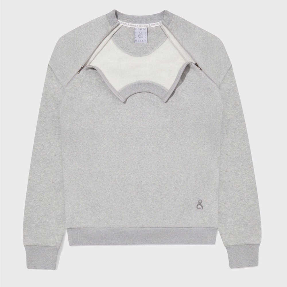 NEW  PORTOBELLOW Dialysis and Chemotherapy crewneck Sweatshirt Grey small